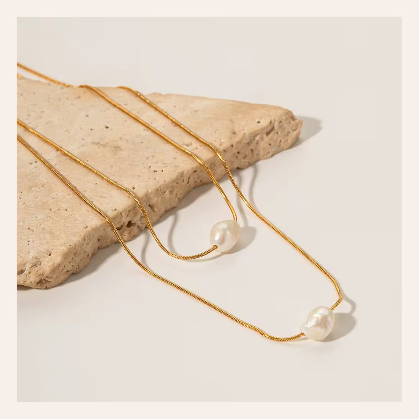 Collar Romina 2 en 1 con perlas barrocas