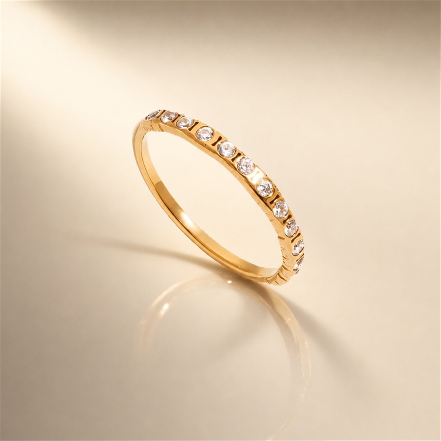 Anillo Cristal dorado