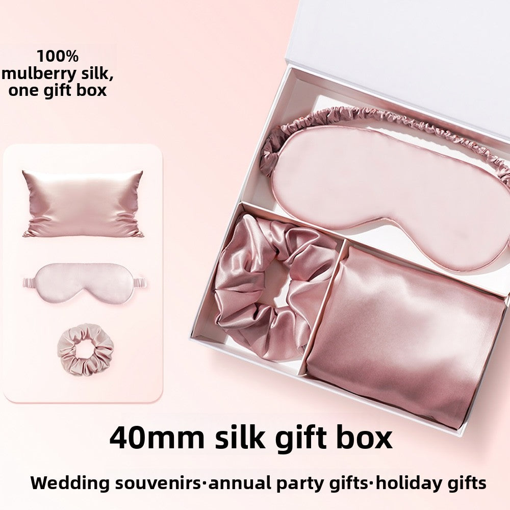 Set Beauty Sleep · Funda + Antifaz + Coletero de Seda