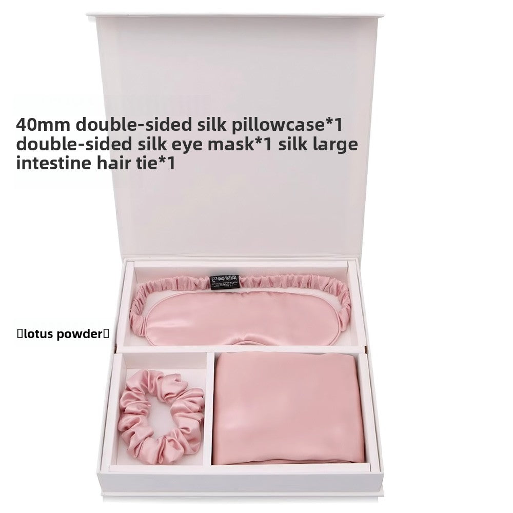 Set Beauty Sleep · Funda + Antifaz + Coletero de Seda
