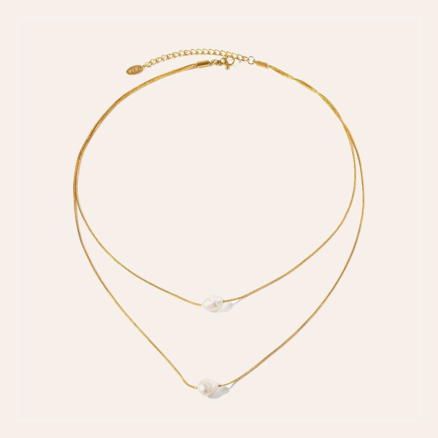 Collar Romina 2 en 1 con perlas barrocas