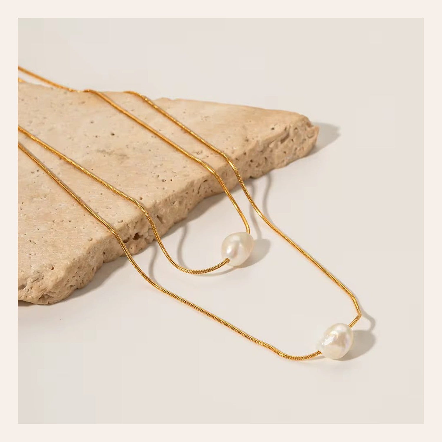 Collar Romina 2 en 1 con perlas barrocas
